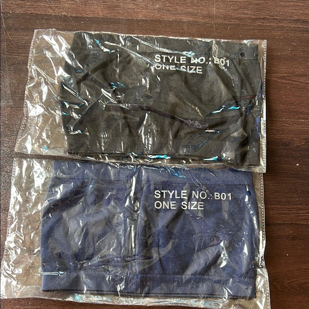 Black and Blue One-Size tube tops